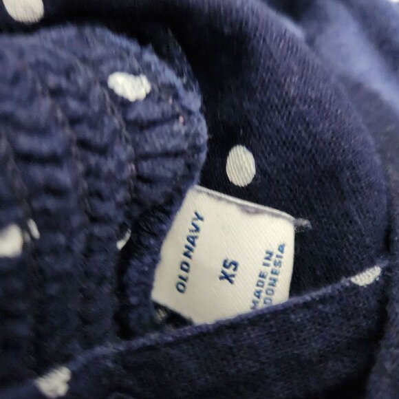 Old Navy Navy Blue Polka Dot Jumpsuit XS Adjustable Straps Smocked Back Pocketed - Picture 7 of 15